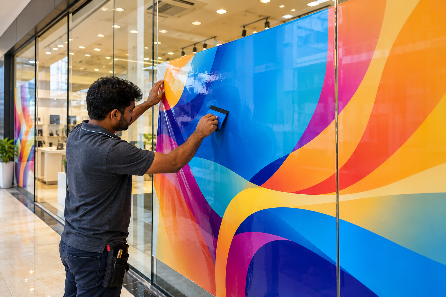 Vinyl pasting